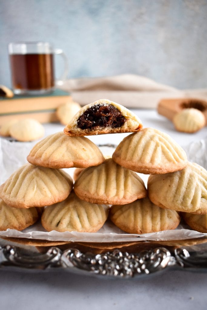 a pyramid of Maamoul (Mamool) - Date Cookies