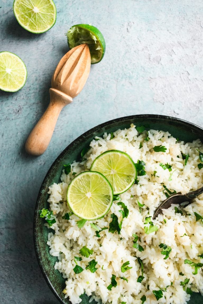 Cilantro Lime Rice in the Rice Cooker - Humbly Homemade