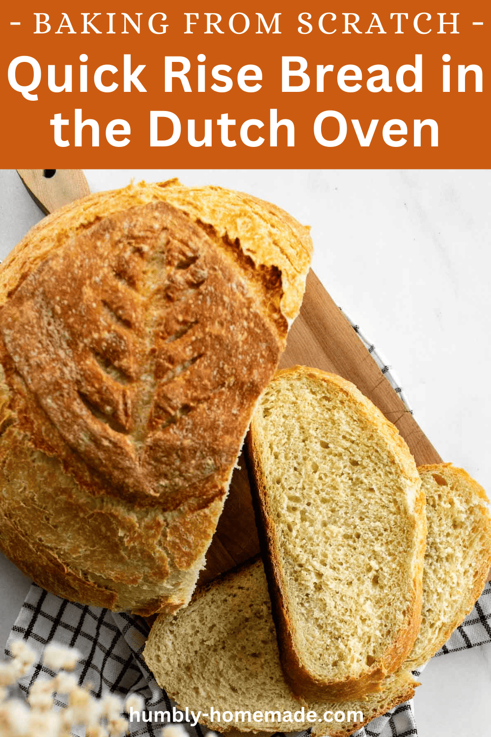 Quick Dutch Oven Bread (1 Hour Rise!) - Humbly Homemade